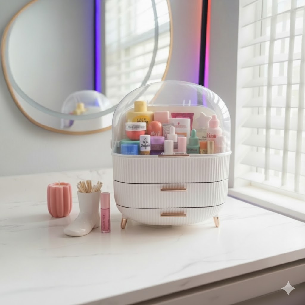 Dust-Proof Cosmetic & Skincare Organizer