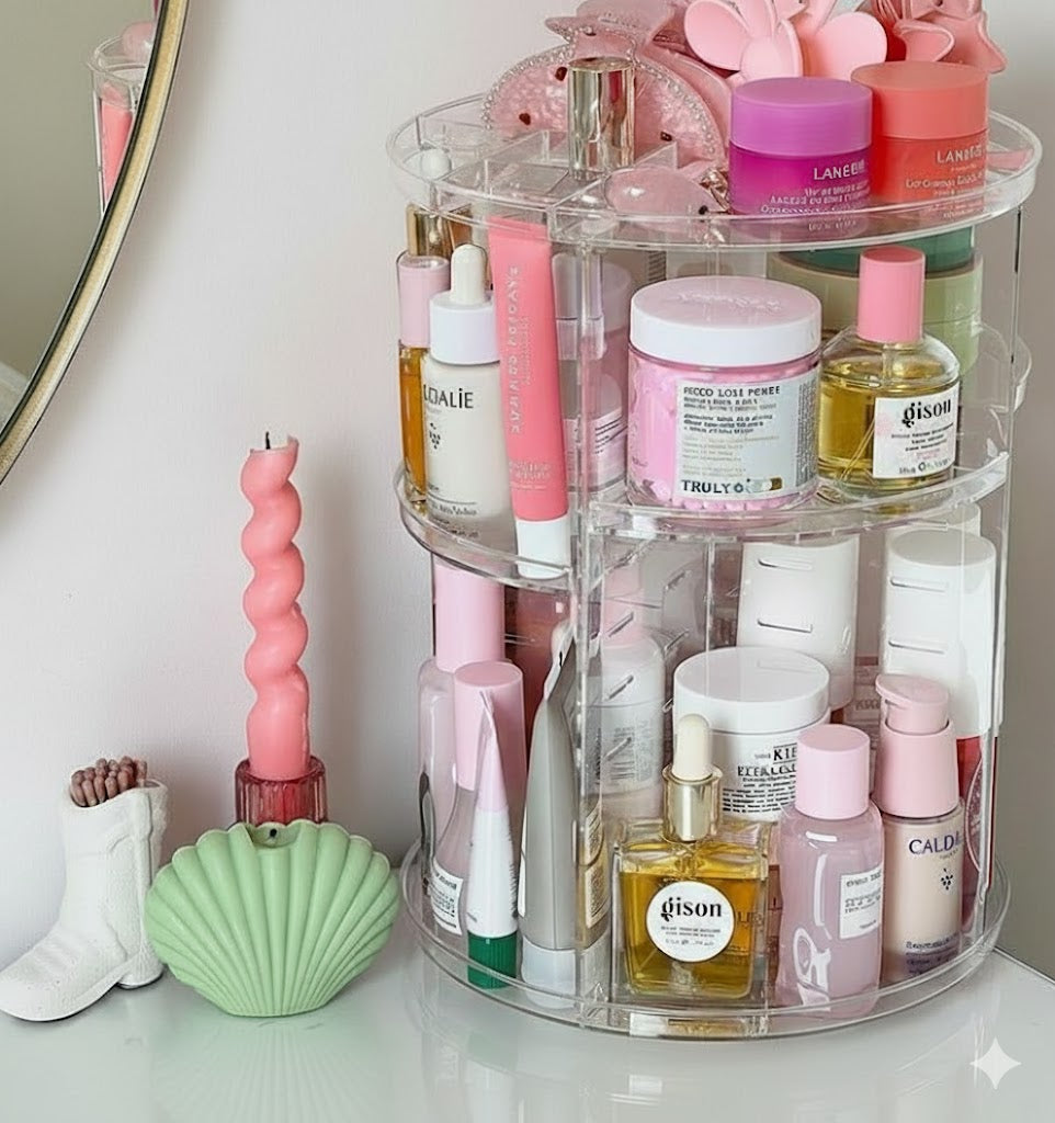 360° Rotating Acrylic Cosmetic Organizer