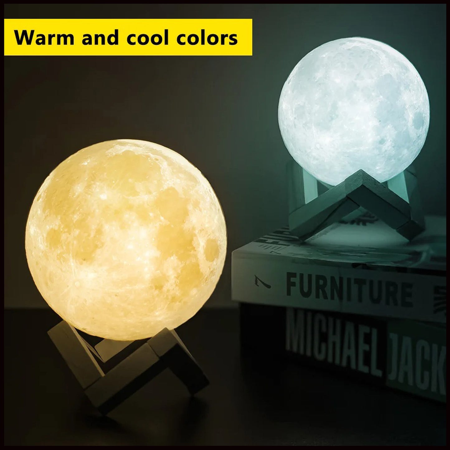 3D PRINT RECHARGEABLE MOON LAMP -16