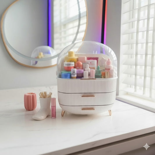 Dust-Proof Cosmetic & Skincare Organizer